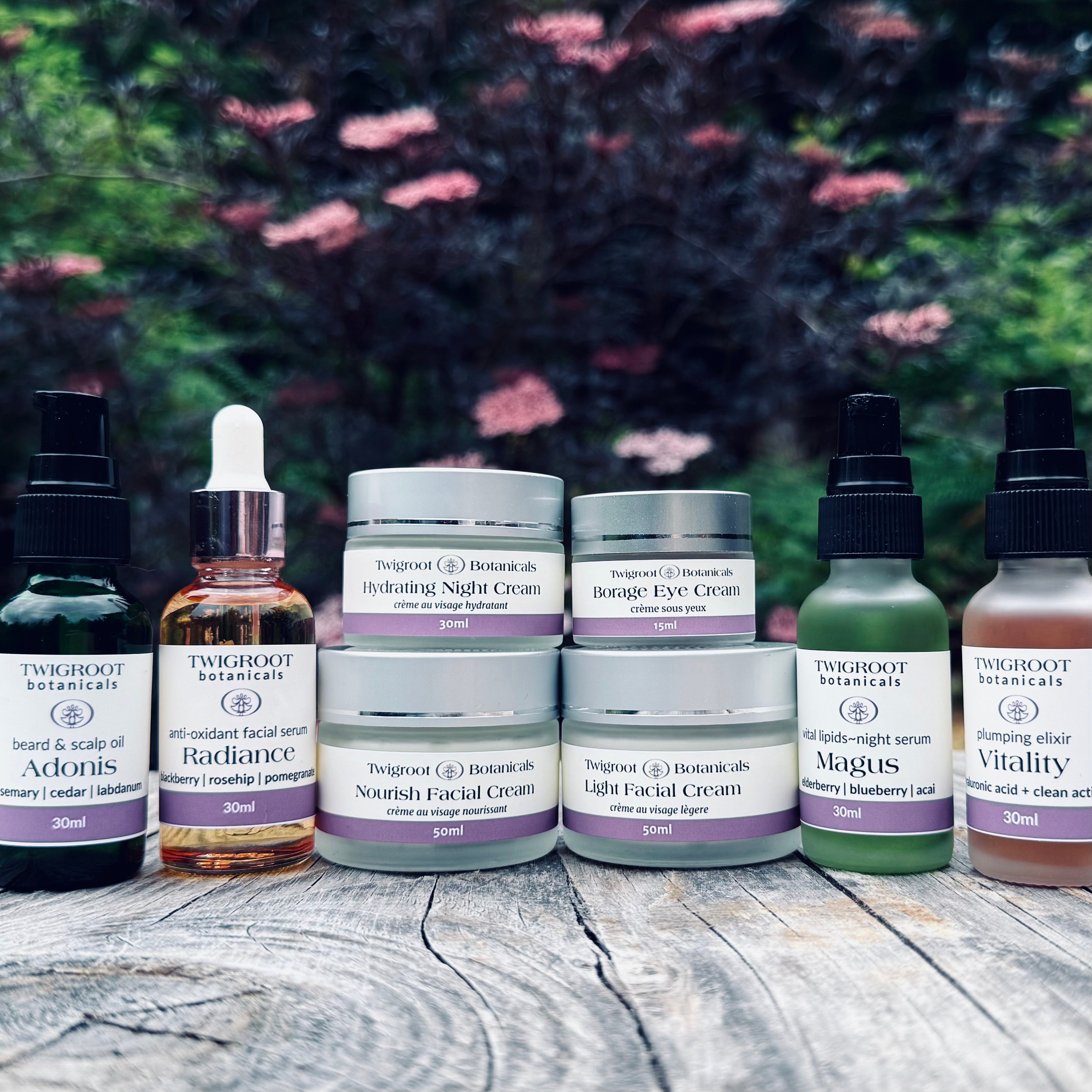 a collection of skincare products